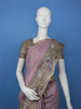 Muted Lavender Striped Design Tussar Silk Saree - Diadem