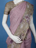 Muted Lavender Striped Design Tussar Silk Saree - Diadem