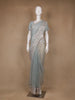 Muted Sage Green Floral Sequin Embroidered Organza Designer Saree - Diadem