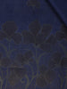 Navy Blue Floral Designed Semi Tussar Saree - Diadem