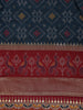 Navy Blue Geometric Diamond Designed Soft Silk Saree - Diadem