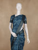Navy Blue Geometric Printed Chandheri Cotton Saree