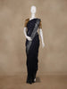 Navy Blue Geometric Woven Kota Cotton Saree - Diadem