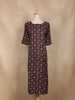 Navy Blue Mandala Floral Design Cotton Kurti