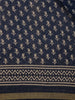 Navy Blue Paisley Design Cotton Saree With Zari Border - Diadem