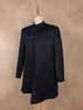 Navy Blue Sequins Design Polynosic Sherwani Suit with Asymmetric Overlap Button Closure