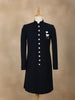 Navy Blue Solid Design Jacquard Indo-Western Sherwani
