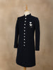 Navy Blue Solid Design Jacquard Indo-Western Sherwani