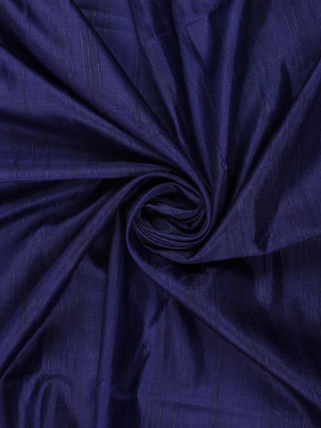 Navy Blue Solid Designed Tussar Silk Saree With Contrast Border - Diadem