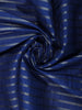 Navy Blue Stripes And Floral Printed Tussar Silk Saree