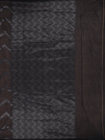 Navy Blue Zigzag Design Kota Cotton Saree - Diadem