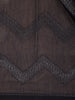 Navy Blue Zigzag Design Kota Cotton Saree - Diadem