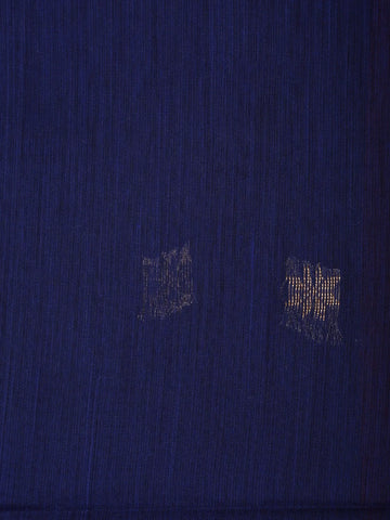 Navy Blue Floral Butta Fancy Cotton Saree - Diadem