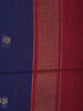 Navy Blue Floral Butta Fancy Cotton Saree - Diadem
