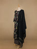 Navy Blue Floral Designed Cotton Salwar Suit - Diadem