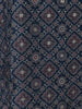 Navy Blue Floral Designed Cotton Salwar Suit - Diadem
