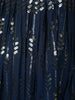 Navy Blue Floral Mirror Embroidery Georgette Jumpsuit - Diadem