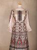 Nude Beige Geometric Design Cotton Palazzo Suit - Diadem