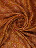 Ochre Ajrakh Print Mul Mul Cotton Saree