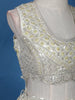 Off-White Net Lehenga Embellished with Floral Sequins and Beads with Dupatta - Diadem