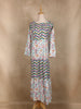 Off White Floral Printed Cotton Kurti