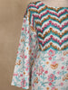 Off White Floral Printed Cotton Kurti