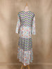 Off White Floral Printed Cotton Kurti