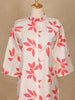 Off White Leaf Design Printed Cotton Kurti - Diadem
