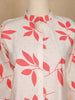 Off White Leaf Design Printed Cotton Kurti - Diadem