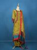 Olive Green Floral Design Crepe Palazzo Salwar Suit - Diadem