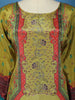 Olive Green Floral Design Crepe Palazzo Salwar Suit - Diadem