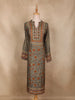 Olive Green Floral Design Rayon Kurti