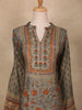 Olive Green Floral Design Rayon Kurti
