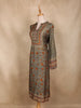 Olive Green Floral Design Rayon Kurti