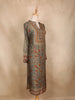 Olive Green Floral Design Rayon Kurti