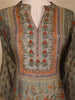 Olive Green Floral Design Rayon Kurti