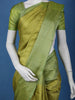 Olive Green Floral Design Zari Woven Soft Silk Saree - Diadem