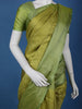 Olive Green Floral Design Zari Woven Soft Silk Saree - Diadem