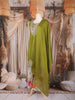 Olive Green Floral Embroidered Design Chiffon Palazzo Suit