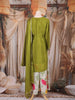 Olive Green Floral Embroidered Design Chiffon Palazzo Suit