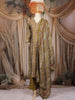 Olive Green Floral Printed Cotton Salwar Suit with Dupatta