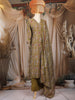 Olive Green Floral Printed Cotton Salwar Suit with Dupatta