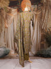 Olive Green Floral Printed Cotton Salwar Suit with Dupatta