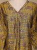 Olive Green Floral Printed Design Cotton Kurti