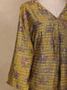 Olive Green Floral Printed Design Cotton Kurti