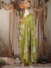 Olive Green Floral Printed Design Cotton Straight Cut Salwar Suit