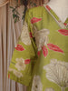 Olive Green Floral Printed Design Cotton Straight Cut Salwar Suit