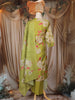 Olive Green Floral Printed Design Cotton Straight Cut Salwar Suit