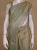 Olive Green Floral sequin and bead embroidery Organza Saree - Diadem