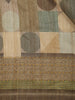 Olive Green Geometric Printed Design Tussar Silk Saree